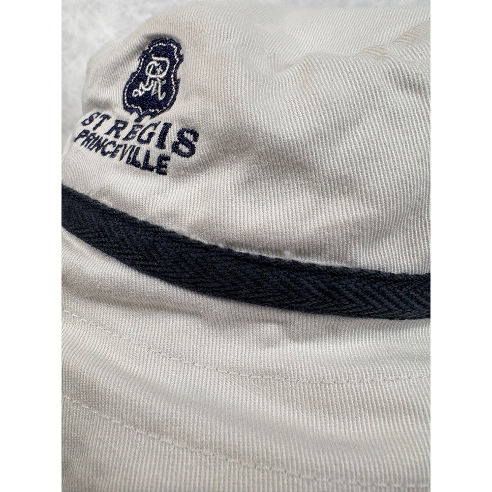 Fore Kids Golf St Regis Princeville White Bucket Hat Navy Trim Cotton XL - Picture 5 of 11